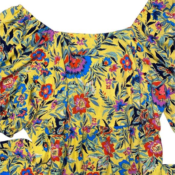 Terra & Sky Folk Floral Sunflower Babydoll Top size 1X NEW - Picture 11 of 12